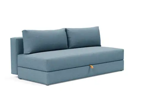 Innovation Living Osvald Schlafsofa L: 200 cm – Mat Sort/Mixed Dance Hellblau