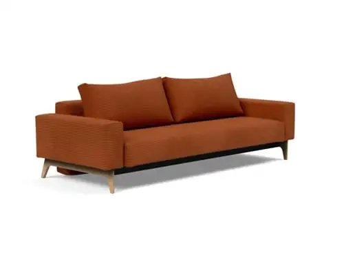 Innovation Living Idun Schlafsofa L: 242 cm – Eg/Corduroy Burnt Orange