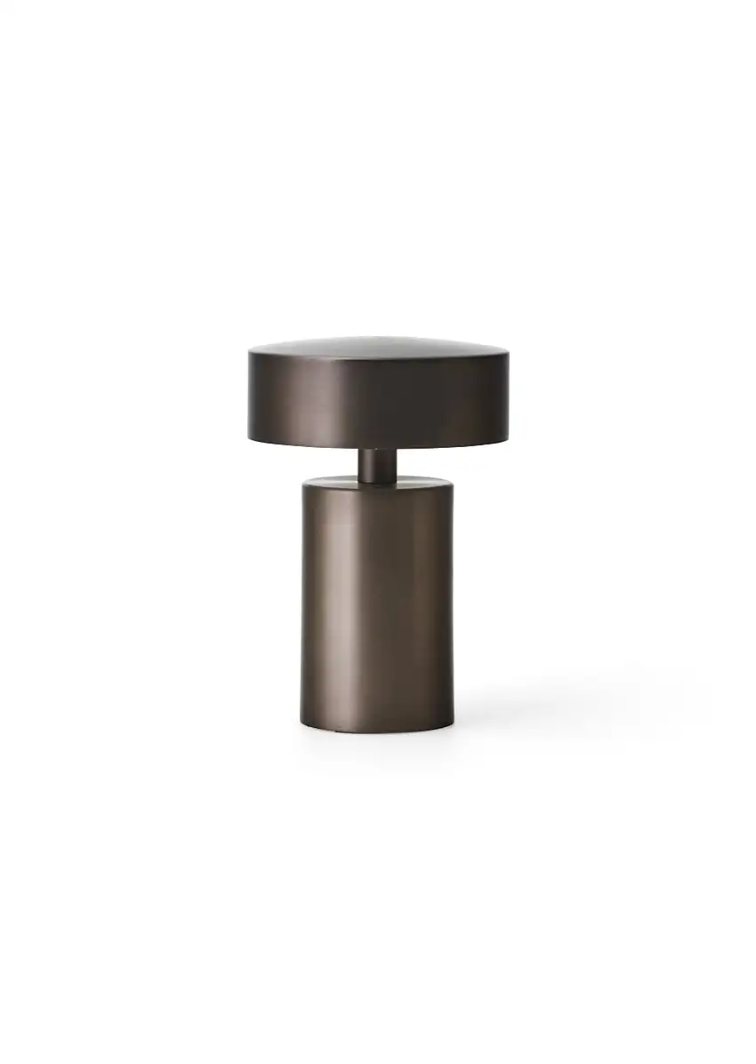 Audo Copenhagen Säulen-Tischlampe, tragbar, Ø: 12 cm – Bronze