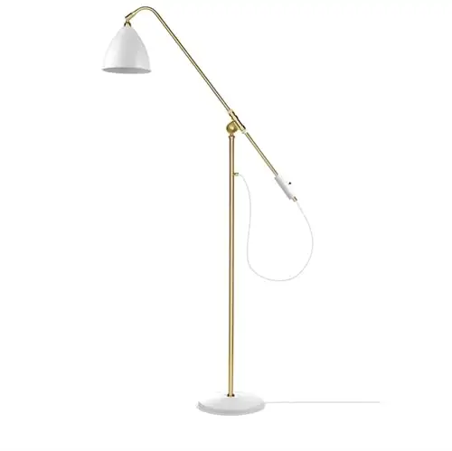 Bestlite BL4 Stehleuchte Ø: 21 cm M Messingsockel – Mattweißer Schirm