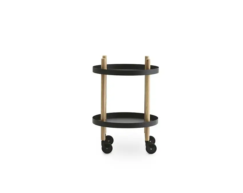 Normann Copenhagen Block Rolltisch Ø: 45 cm - Schwarz