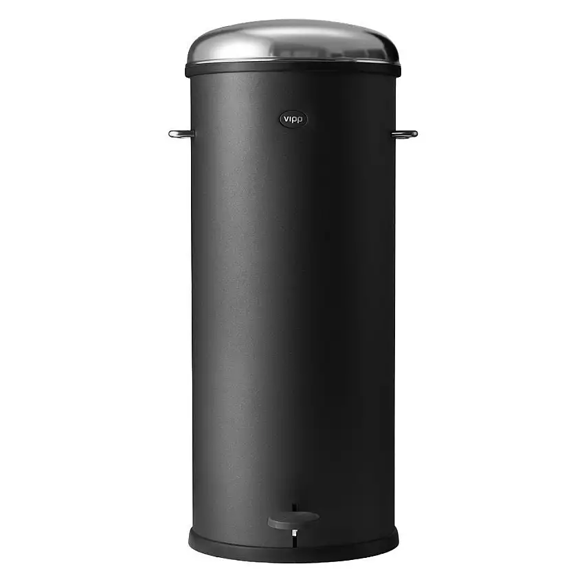 Vipp 17 Treteimer H: 72 cm 30 L - Schwarz