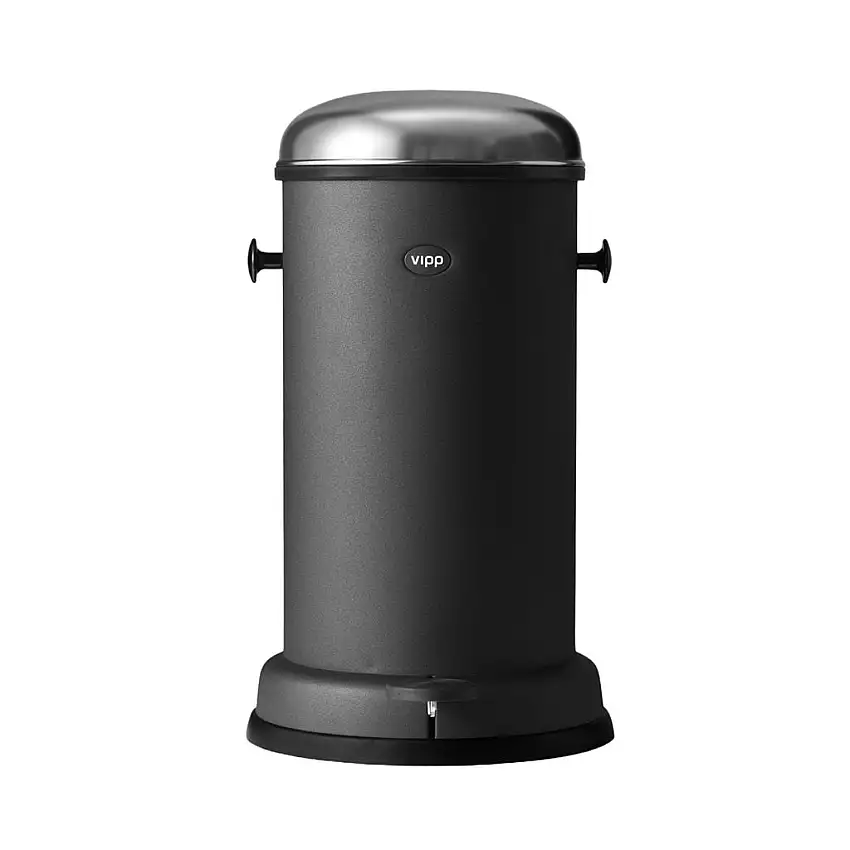 Vipp 15 Treteimer H: 52 cm 14 L - Schwarz