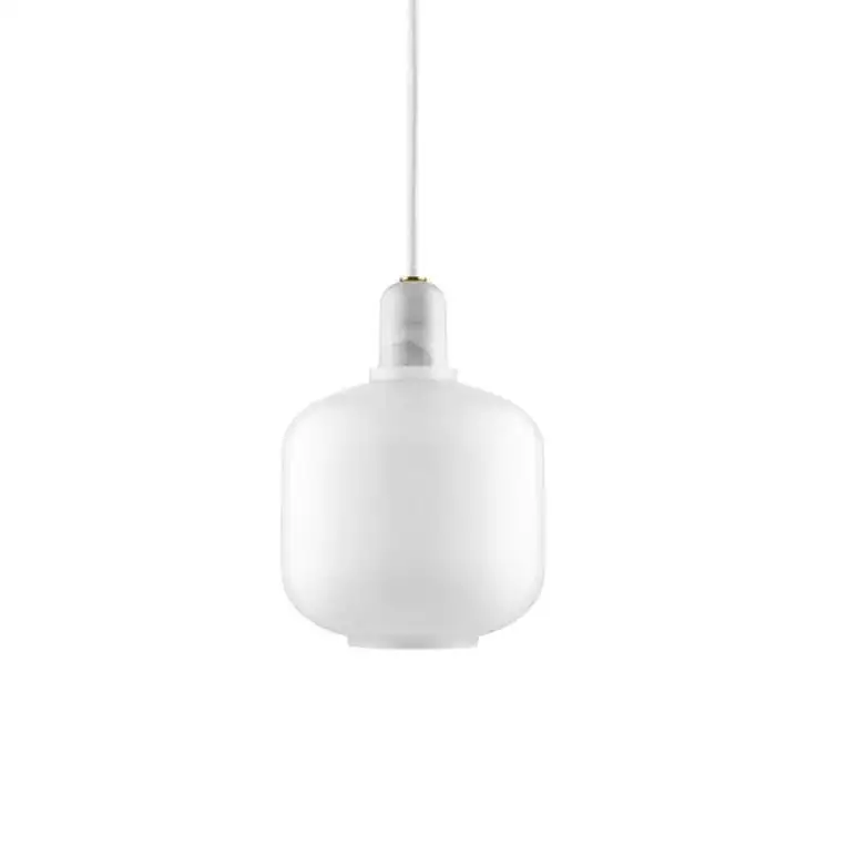 Normann Copenhagen Amp Pendelleuchte Small H: 17cm - Weiß/Weiß