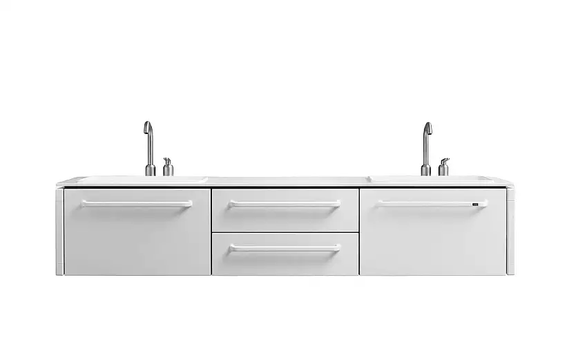 Vipp 983 Badezimmermodul 2 Ausschnitte Groß L: 187 cm - Weiß