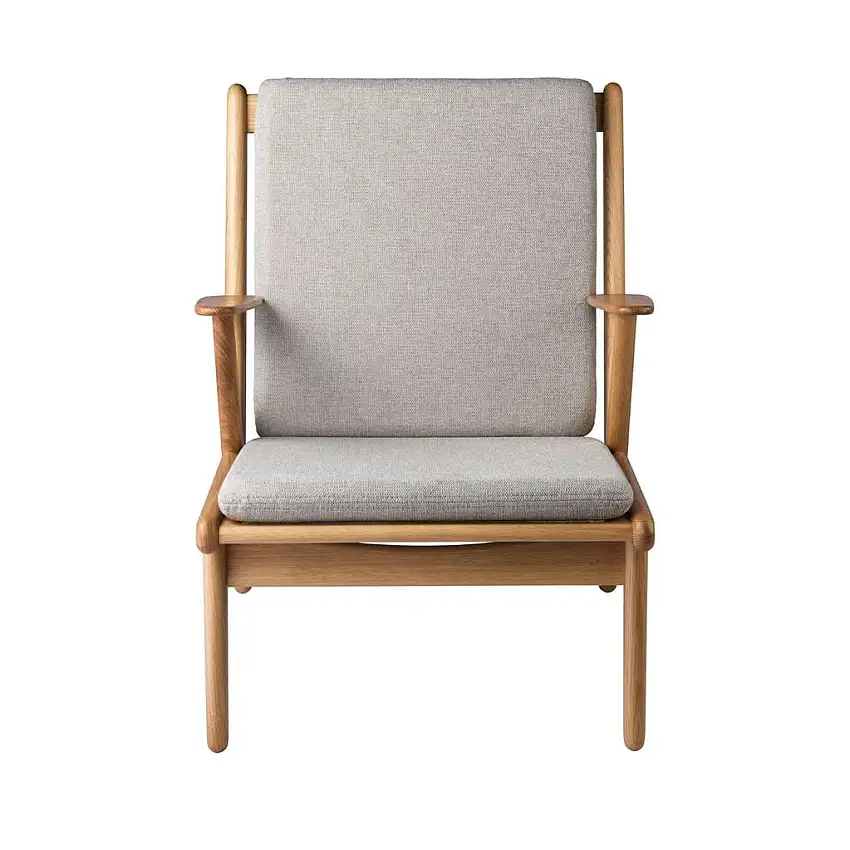 FDB Furniture J53 Sessel H:77,6 cm - Eiche geölt/30 Hellgrau