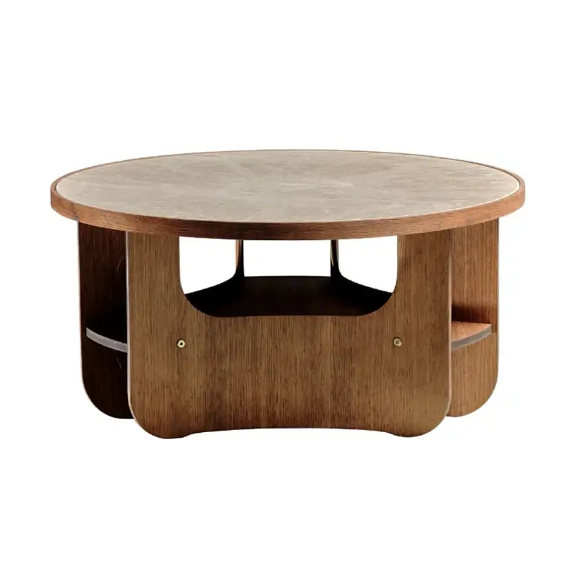 Bent Hansen Vido Couchtisch Ø: 81,5 cm - Geräucherte Eiche/Heller Marmor