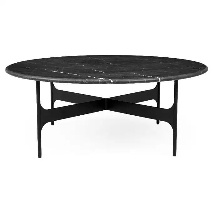 Wendelbo Floema Großer Couchtisch Ø: 85 cm – Schwarzer Marmor