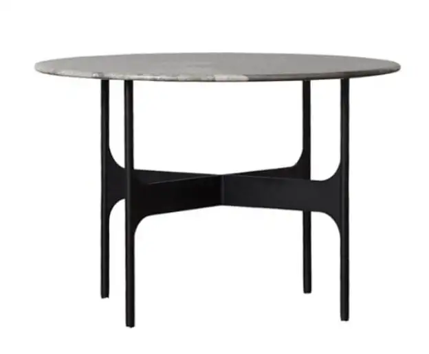 Wendelbo Floema Mittelgroßer Couchtisch Ø: 60 cm – Grauer Marmor