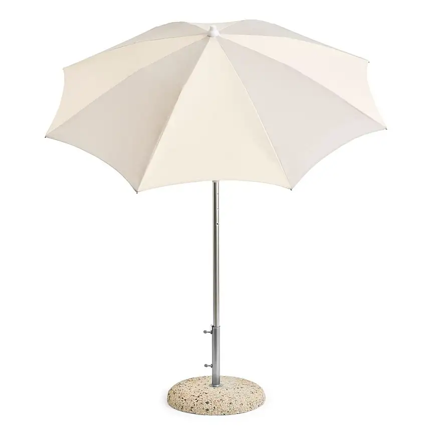 HAY Terrazza Sonnenschirm, achteckig, 200 x 200 cm – Cremeweiß/Grau