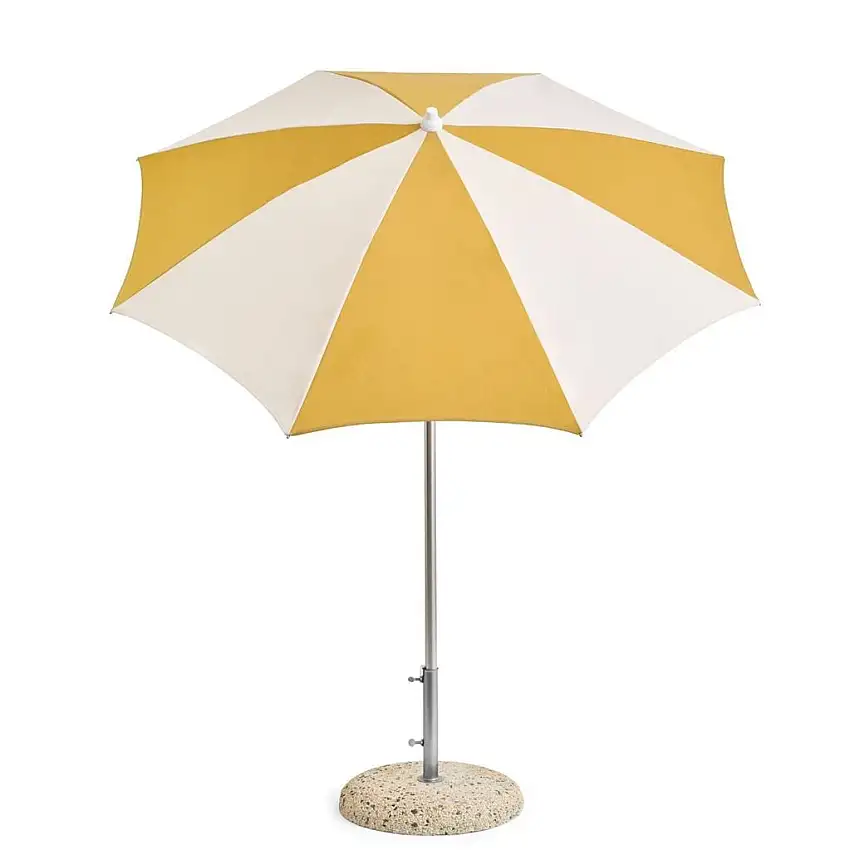 HAY Terrazza Sonnenschirm, achteckig, 200 x 200 cm – Cremeweiß/Ocker