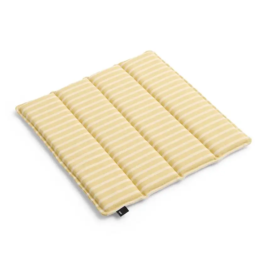 HAY Terrazza Sitzkissen 40x40 cm - Gelb/Breit gestreift