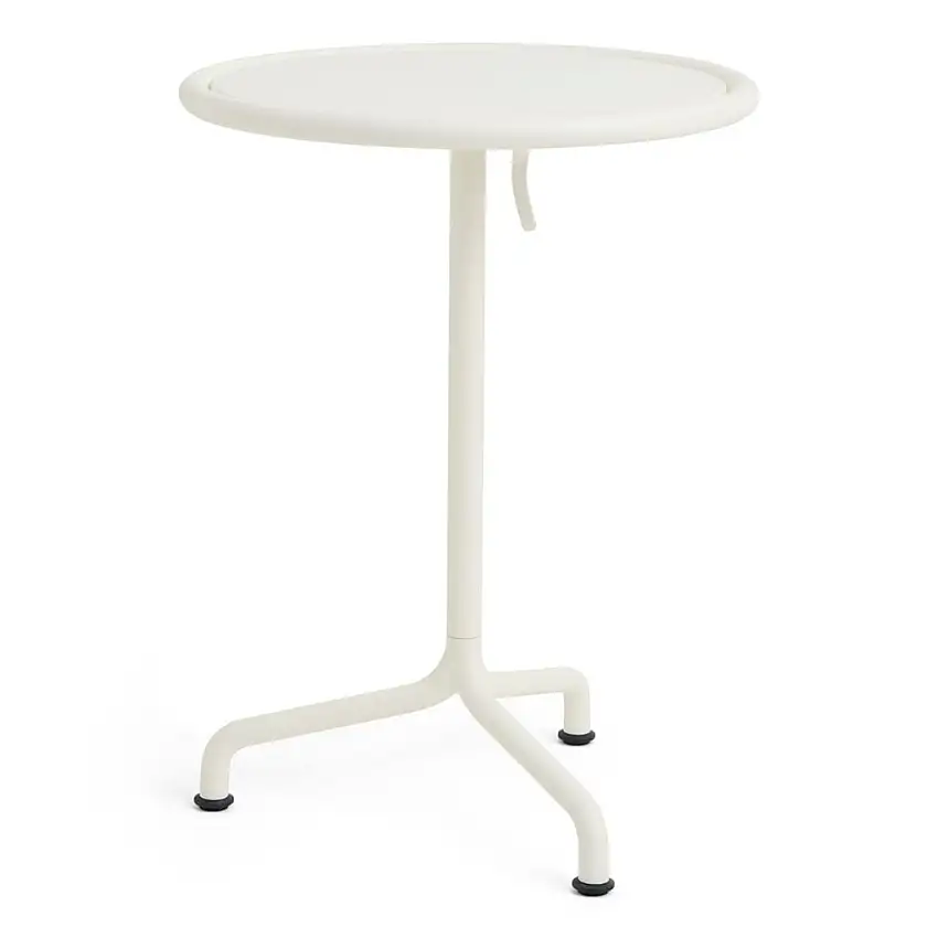 Hay Deville Tisch Ø: 55 cm - Pulverbeschichtetes Aluminium/Cremeweiß