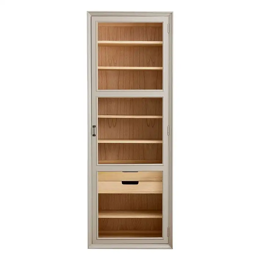 Nordal Viva Vitrine mit 1 Tür, Höhe: 210 cm – Holz/Grau