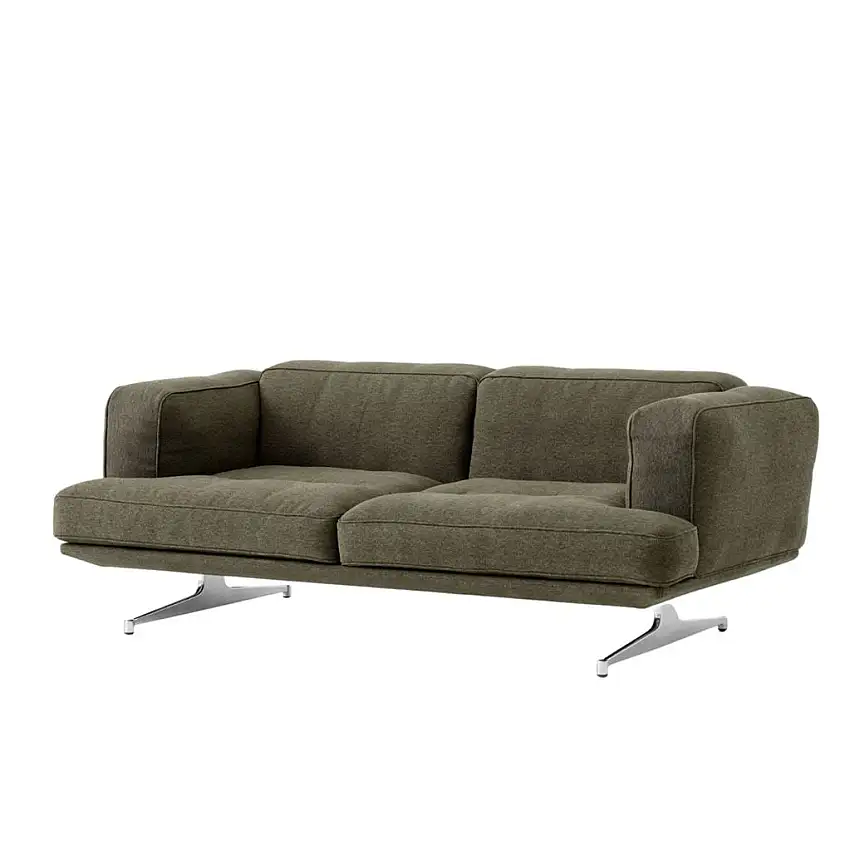 &Tradition Inland AV22 2-Sitzer Sofa - Clay 0014/Chrome Ben