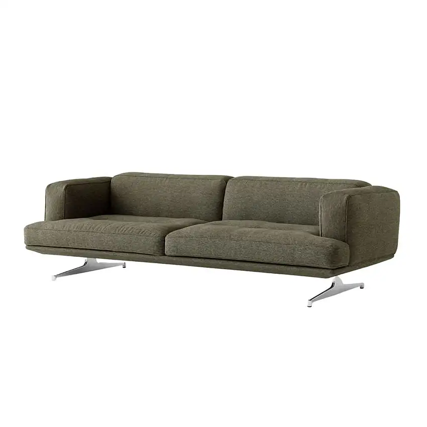 &Tradition Inland AV23 3-Sitzer-Sofa - Clay 014/Chrome Ben