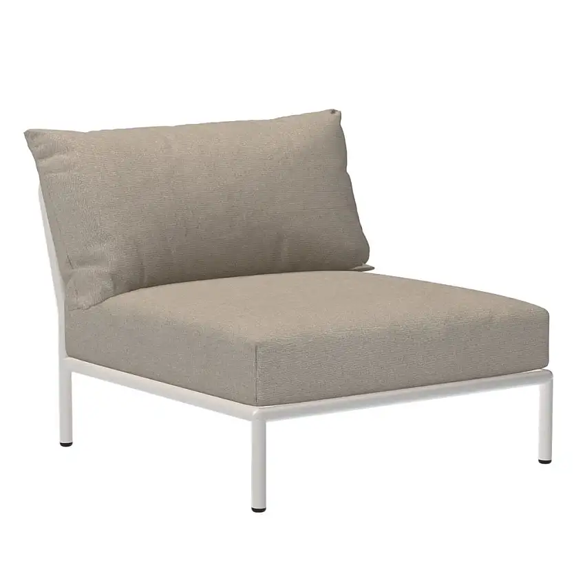 HOUE Level 2 Lounge-Sessel B: 81 cm – Gedämpftes Weiß/Esche