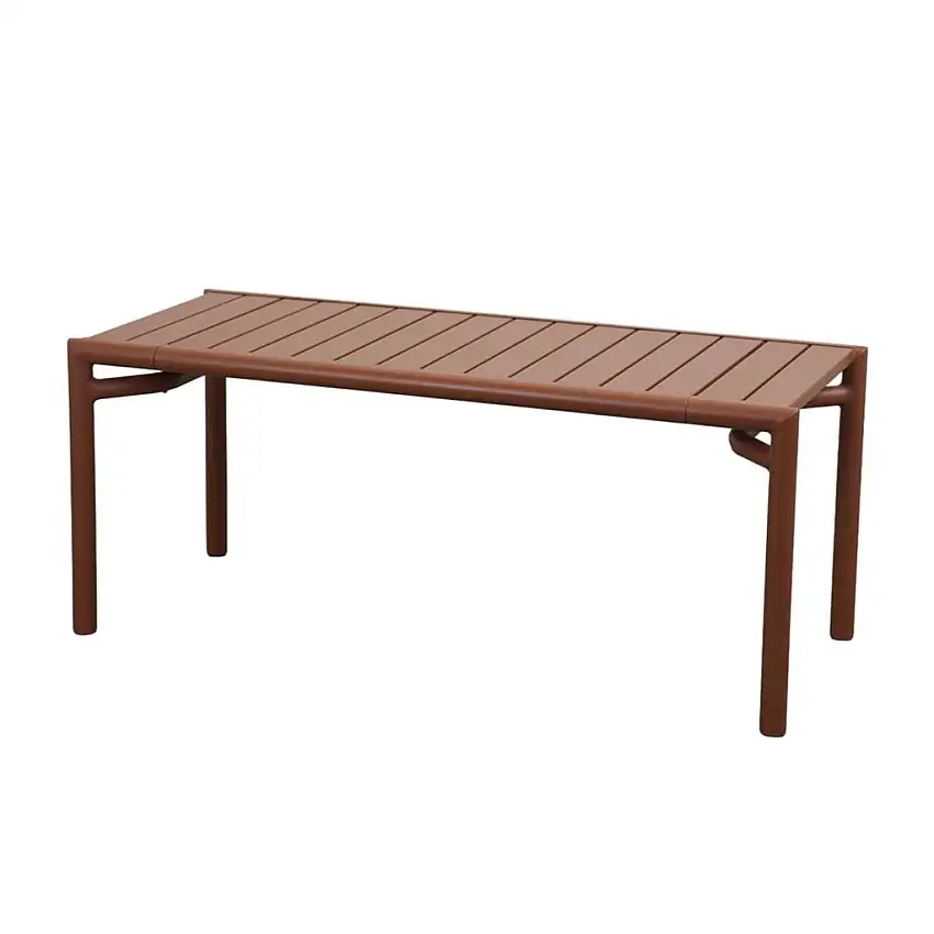 Cane-line Outdoor Bliss Couchtisch + Bank - Aluminium/Wüstenrot