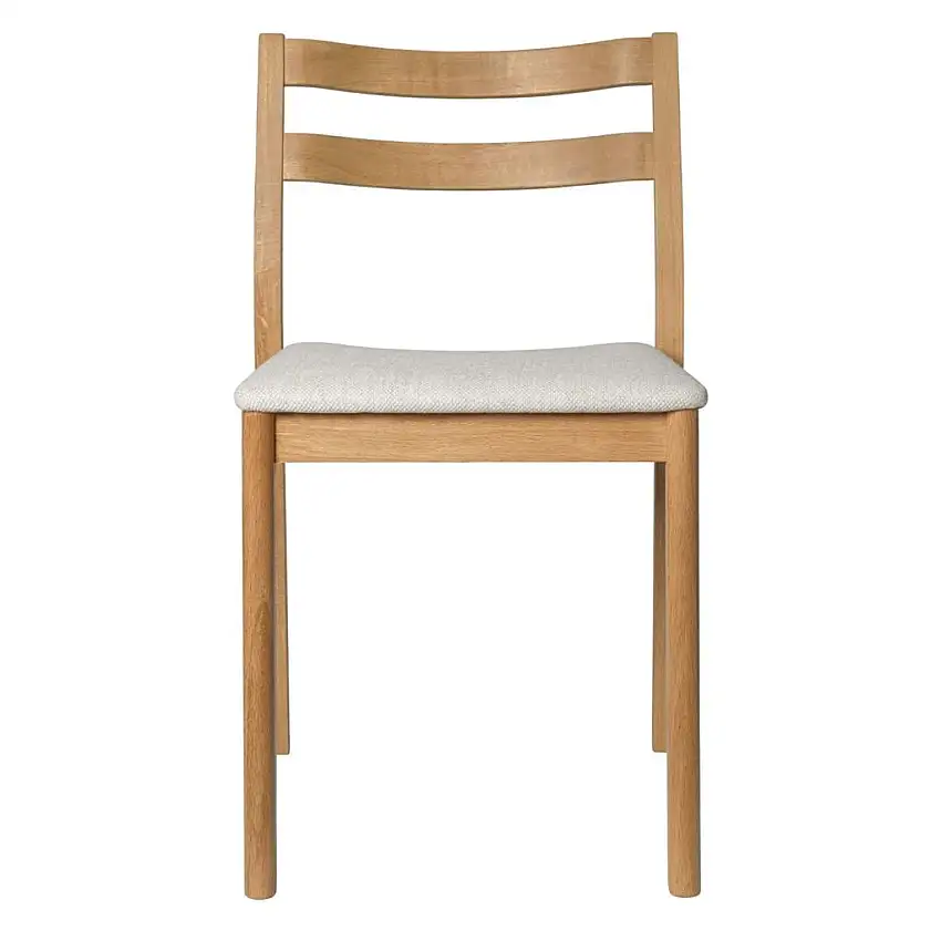 Ferm Living Boda Polsterstuhl – Eiche Natur/Cremeweiß
