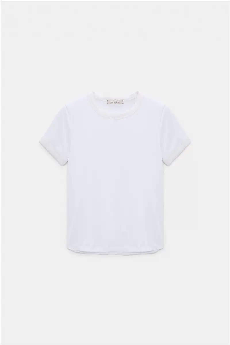 Dorothee Schumacher - T-Shirt mit kontrastierendem Einfass weiß