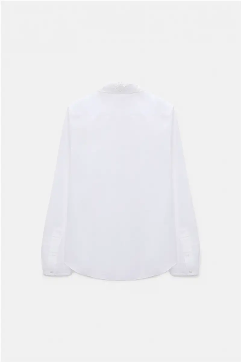 Dorothee Schumacher - Bluse mit Blütenkragen pure white