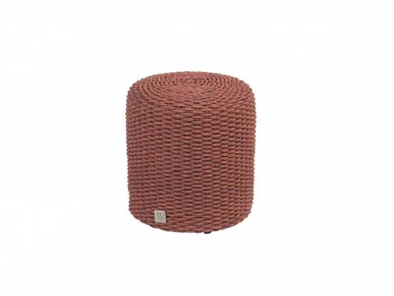 4 Seasons Outdoor Muffin Rope Pouf rund 40 cm Terra Cotta