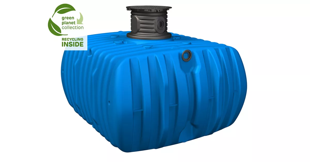 4rain FLAT L Flachtank 5000 L inkl. Schachtverlängerung u. Tankabdeckung