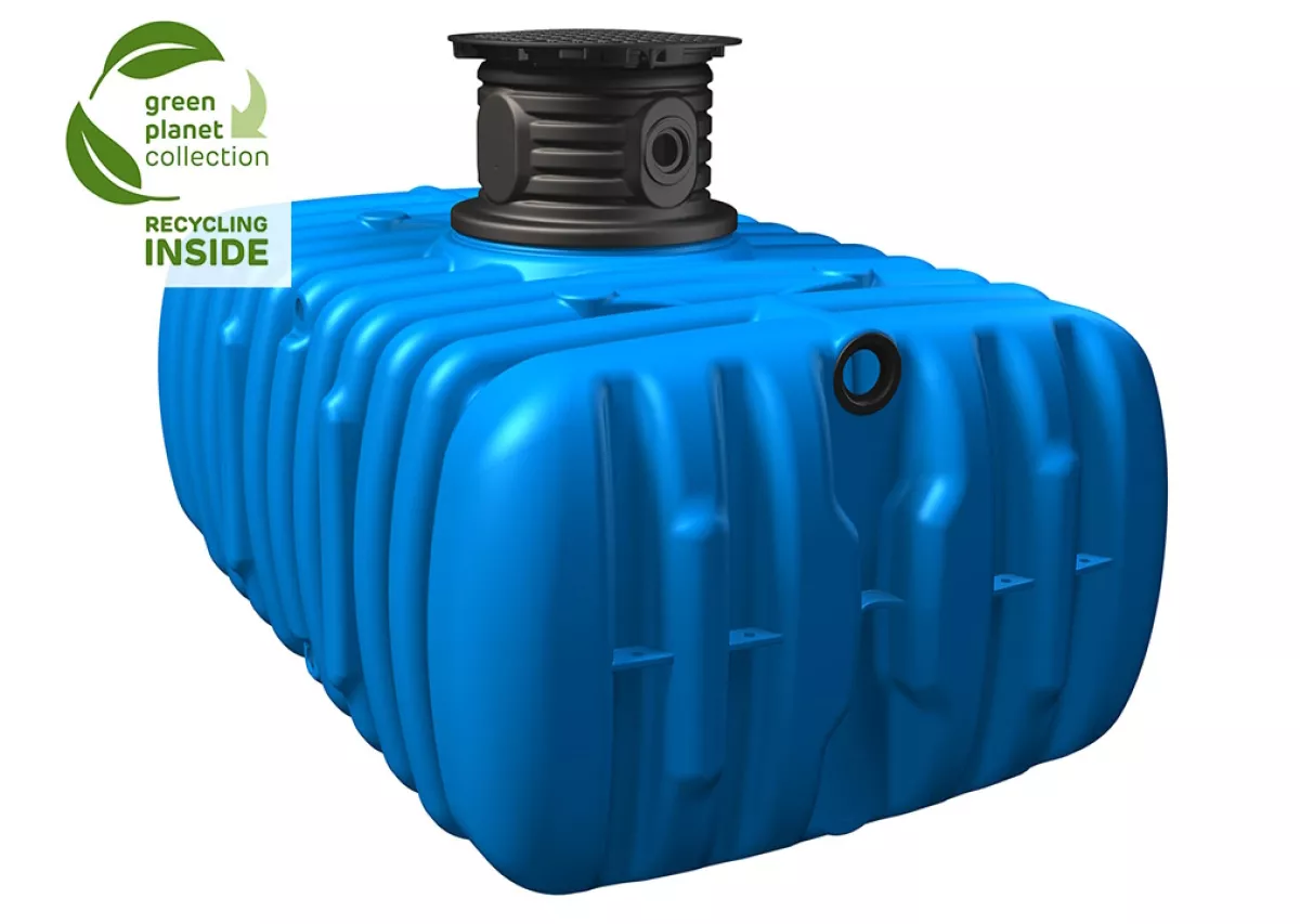 4rain FLAT M Flachtank 3000 L inkl. Schachtverlängerung u. Tankabdeckung