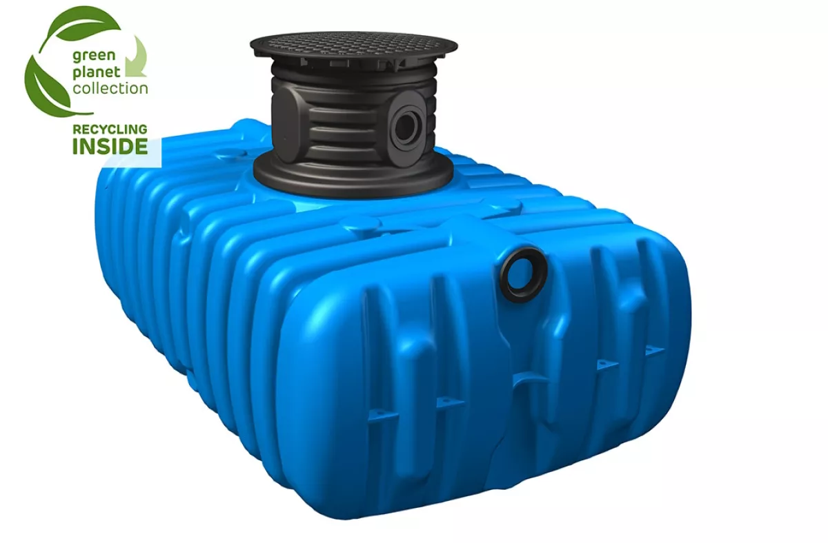 4rain FLAT S Flachtank 1500 L inkl. Schachtverlängerung u. Tankabdeckung