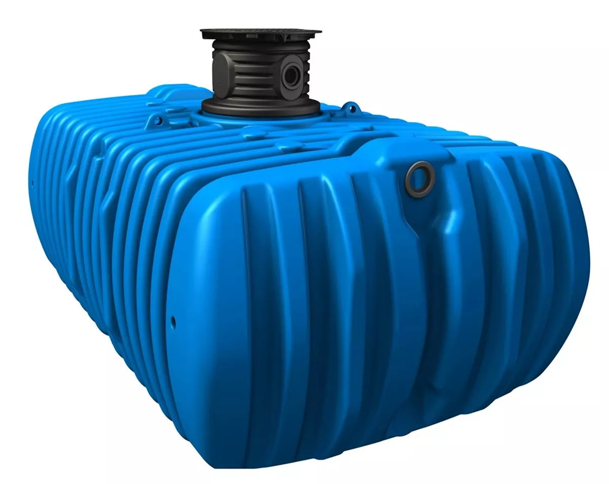 4rain FLAT XL Flachtank 7000 L blau inkl. Tankdomsystem begehbar