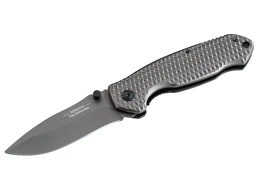 Herbertz TOP COLLECTION Einhandmesser, 440, LinerLock, titanbeschichtet, Clip, Etui, Box 530013