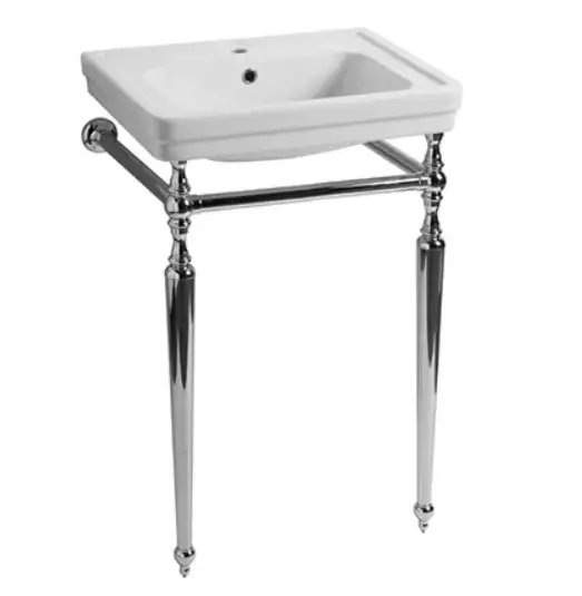 Waschbecken Neoclassica 58cm mit klassischen Metallunterbau