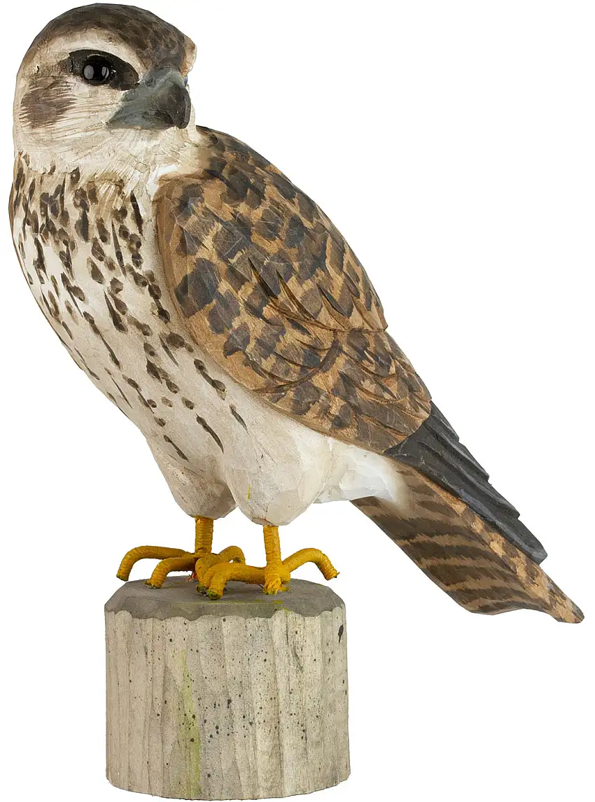 Wildlife Garden Decobird Steinfalke handgeschnitzt