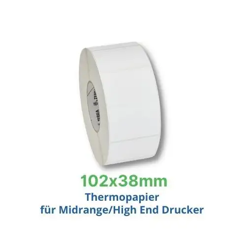Zebra Z-Select 2000D, Etikettenrolle, Thermopapier, 102x38mm, 800740-155
