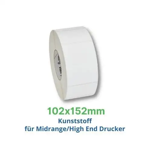 Zebra Z-Ultimate 3000T, Etikettenrolle, Kunststoff, 102x152mm, 880350-152