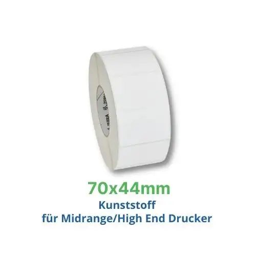 Zebra Z-Ultimate 3000T, Etikettenrolle, Kunststoff, 70x44mm, silber, 880378-044