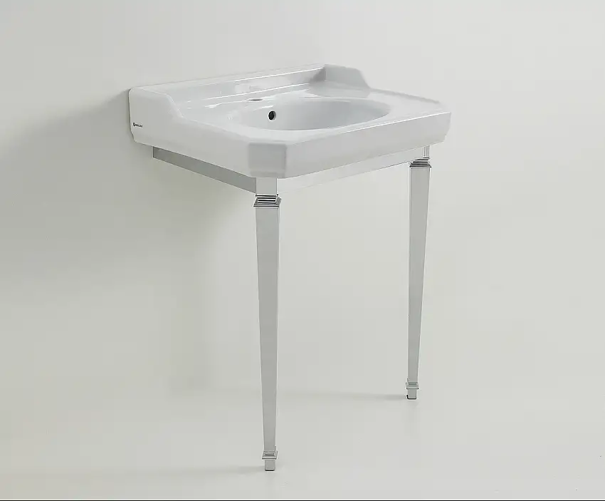 Waschtisch Romana 65cm mit Art Deco Metallunterbau