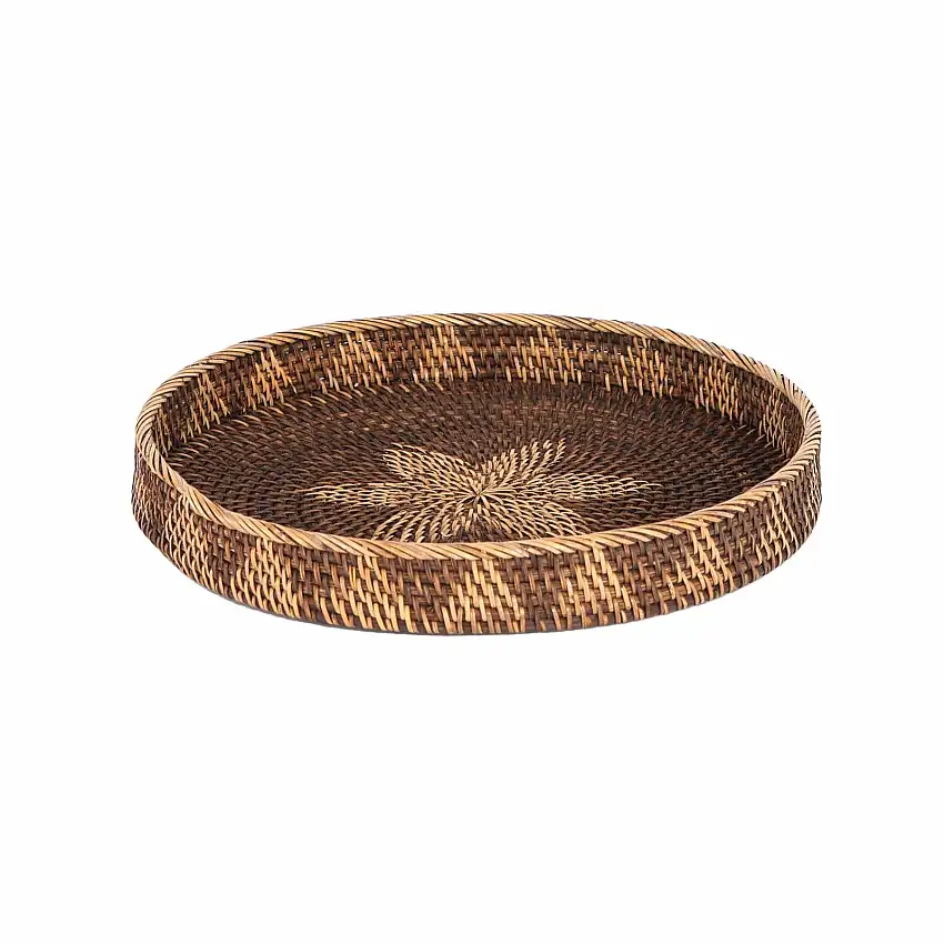 Karaca Home Antikes Rattan-Tablett 40 cmm