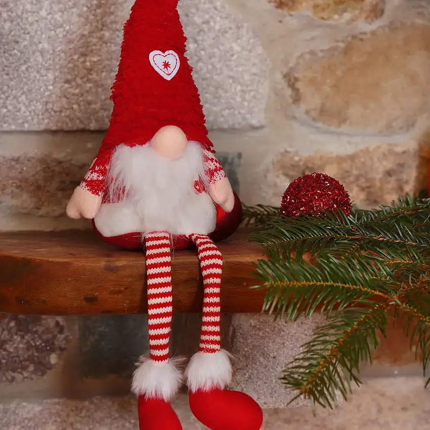 Karaca Home Sitzender Plüsch-Weihnachtsmann, 52 cm
