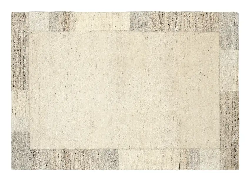 Teppich aus Indien Melek Bordüre Creme 70 x 140 cm