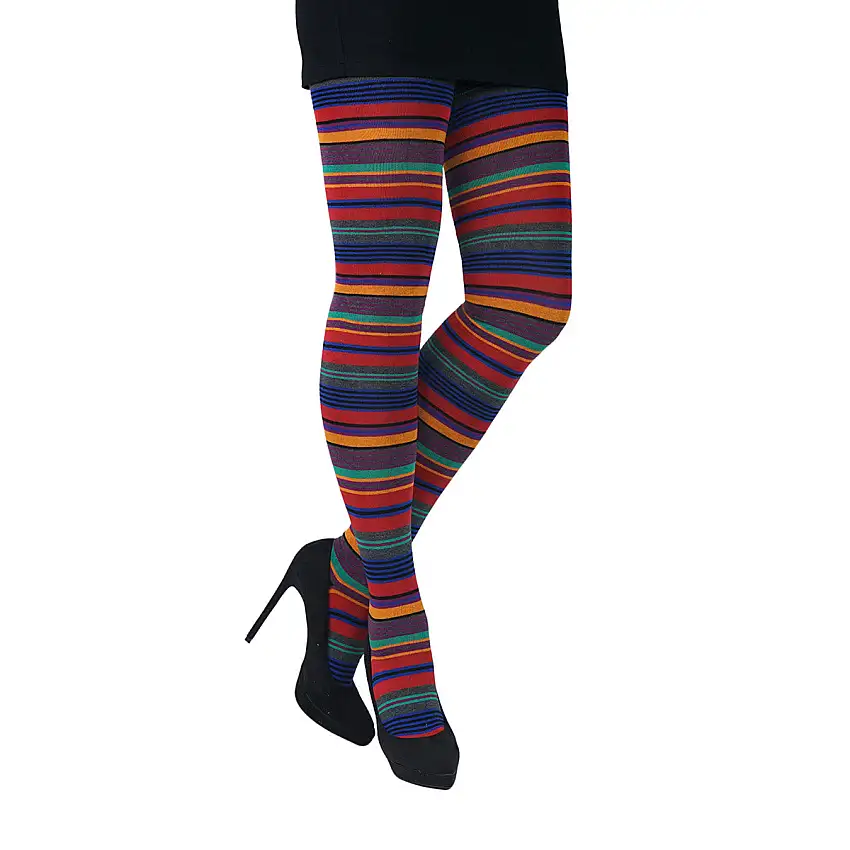 Crönert Damen Strumpfhose Agathe rot-schwarz
