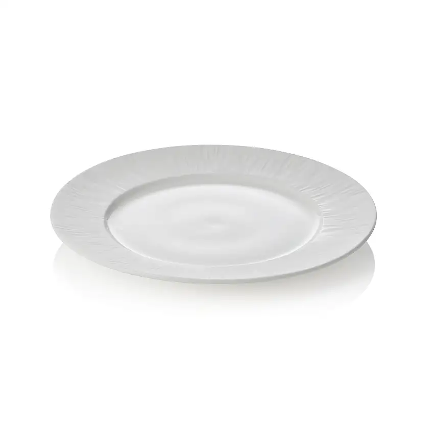 WAS Teller Set MAYA SHIRO, flach, Ø 22 cm, weiß, Set á 4 Stück, Porzellan