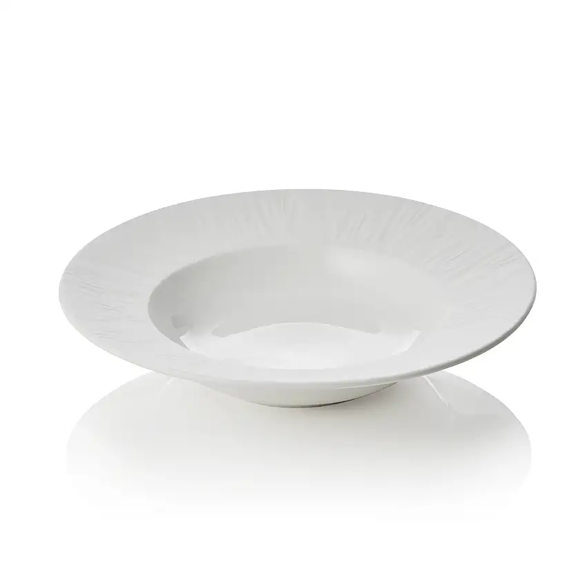 WAS Suppenteller Set MAYA SHIRO, Ø 23,5 cm, weiß, Set á 3 Stück, Porzellan