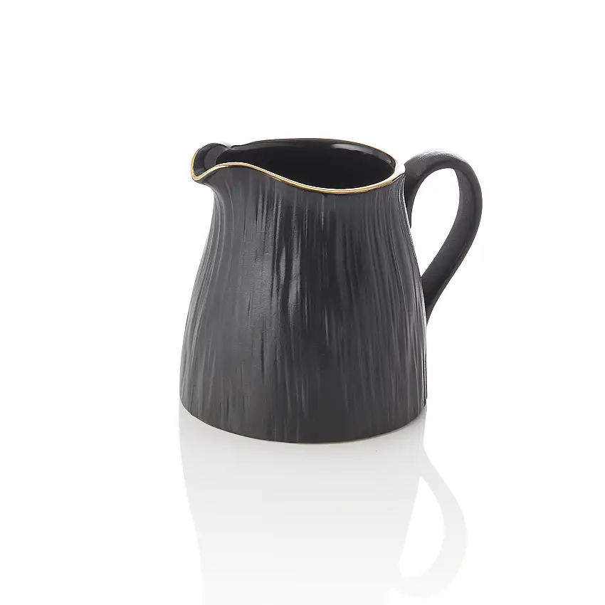 WAS Gießer Set MAYA KURO, Ø 4,5 cm, 100 ml, schwarz, Set á 6 Stück, Porzellan