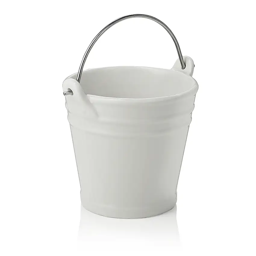 WAS Tischrestebehälter, 450 ml, Ø 10,5 cm, Porzellan, Edelstahl