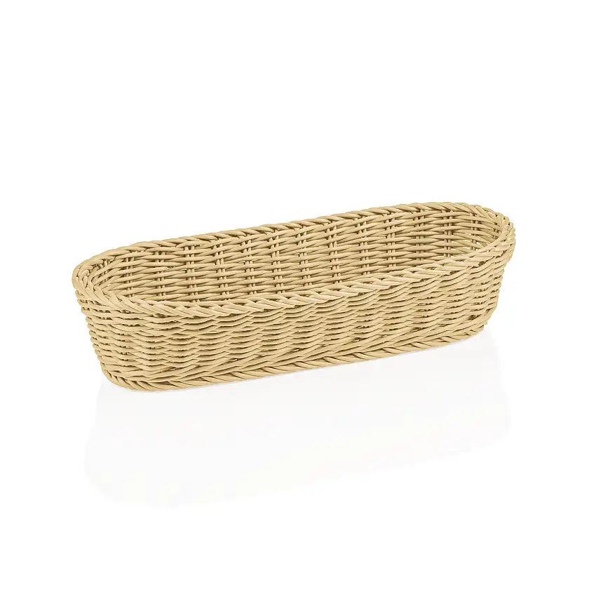 WAS Baguettekorb WEAVER PRO Systemkörbe, 40 x 16 x 8 cm, oval, hellbeige, Polypr