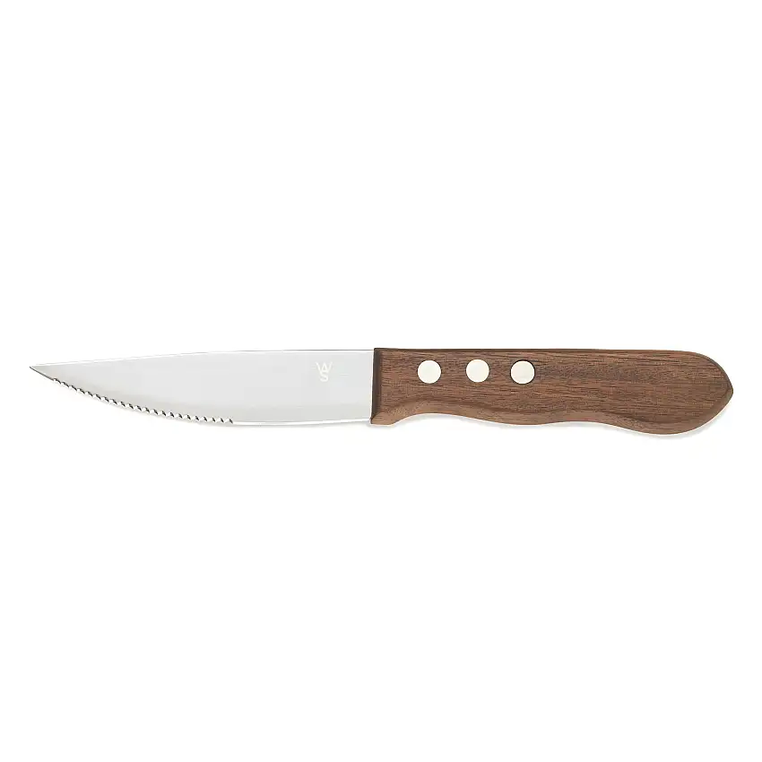 WAS Steakmesser Set mit Pakkaholzgriff, 25 cm, Set á 6 Stück, Holz, Chromstahl 1