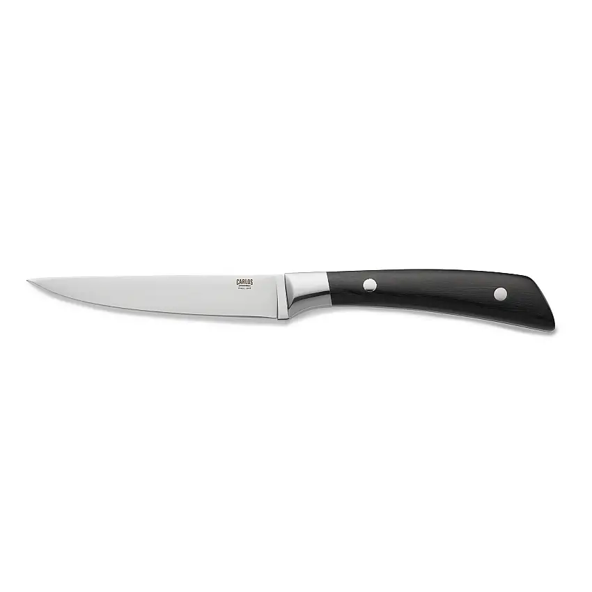 WAS Steakmesser Set CARLOS mit schwarzem Pakkaholzgriff, 24 cm, Set á 6 Stück, K