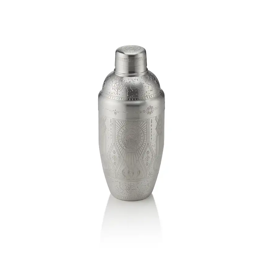 WAS Shaker Tattoo NOCTURN, 0,5 ltr., Ø 8,5 cm, silber, Chromnickelstahl 18/8