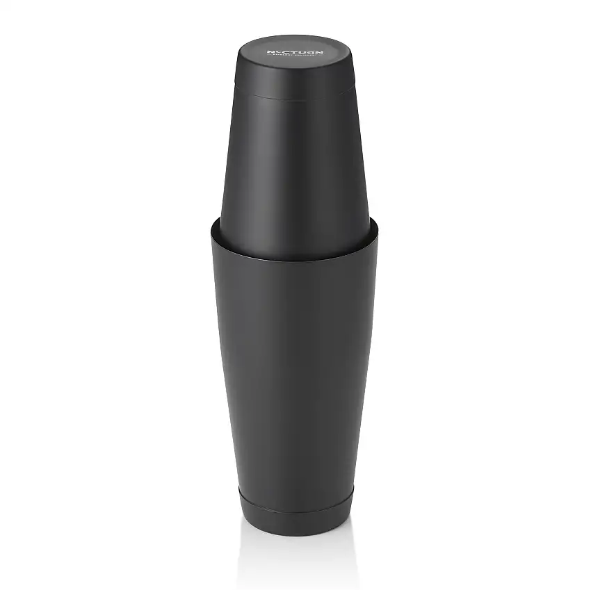 WAS Shaker Tin Tin NOCTURN, 0,8 ltr., Ø 9 cm, schwarz matt, Chromnickelstahl 18/